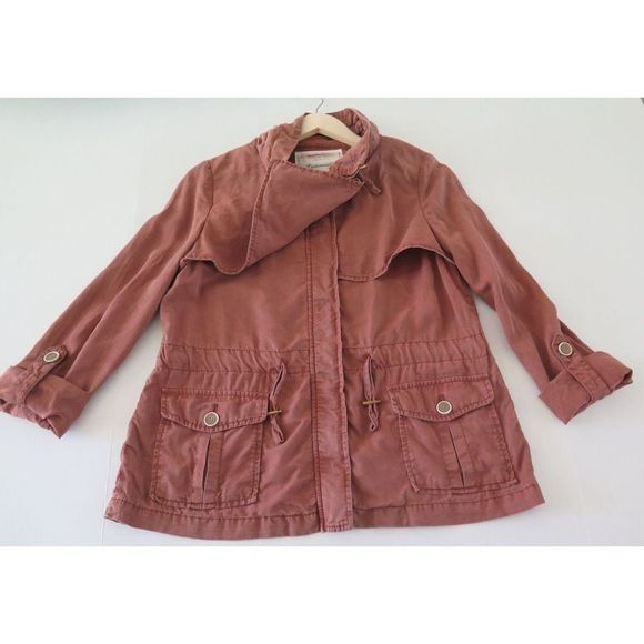 Cartonnier Anthropologie Women's Sz 4 Rust Brown Tencel Jacket Blazer - Picture 10 of 12